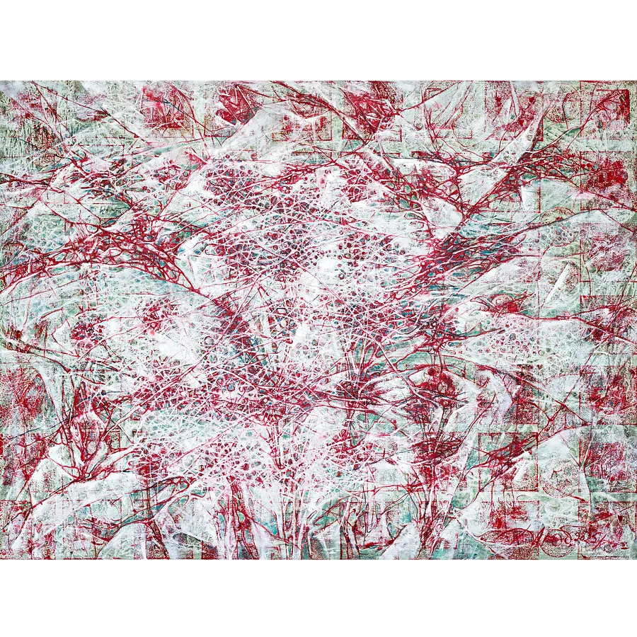Image of Blossom by Liudmyla Davydenko, size: 120x160, made of oil/canvas, Painting medium, part of the Isolines series, priced at €3000