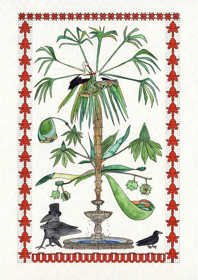 Imagen de Київ de Anna Samoilovich, tamaño: 42х29.7 cm, hecho de Папір, лайнер, акварель, medio Obra gráfica, de Київ, parte de la serie Дерево життя, con un precio de €250 (≈ 12,950 грн)