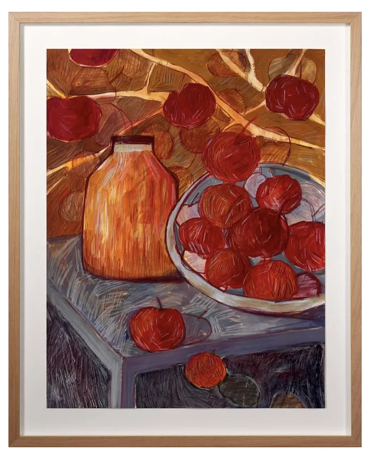Immagine di On table di Solomija Ortinska, dimensioni: 50x65cm, materiali: oil on paper, medium: Pittura, città: Lviv, serie: Про дім, prezzo: $450