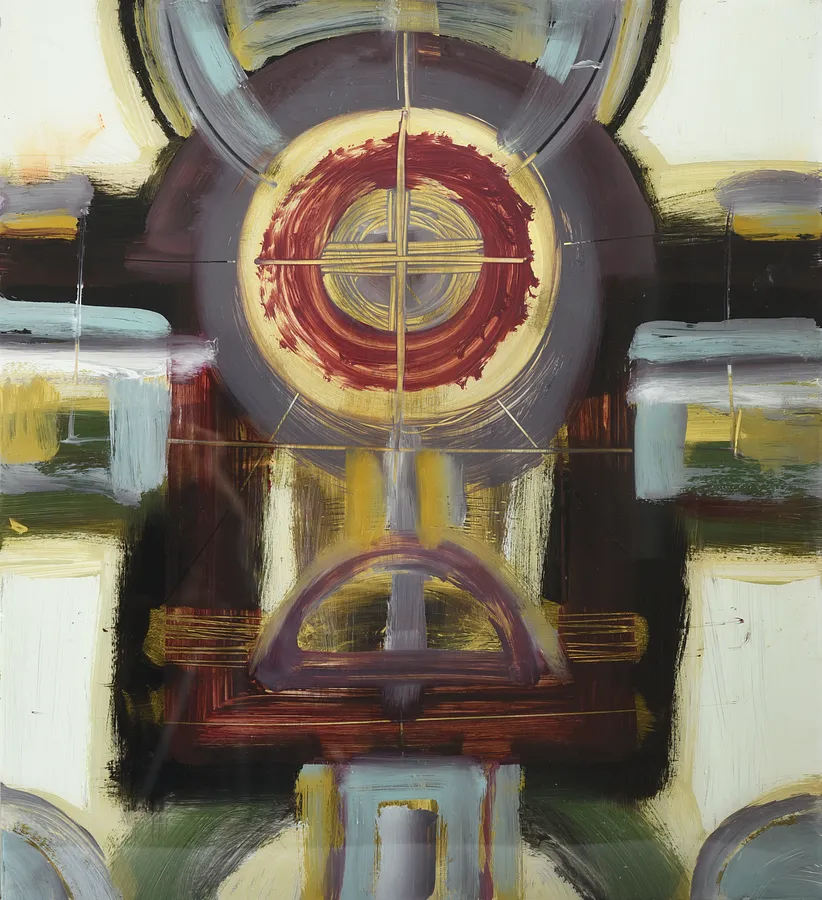 Imagen de симетрія de Dzvinka Zahaika, tamaño: 70/60, hecho de скло/туш/олія, medio Pintura sobre vidrio, de Львів, parte de la serie Cиметрія, con un precio de ₴14000