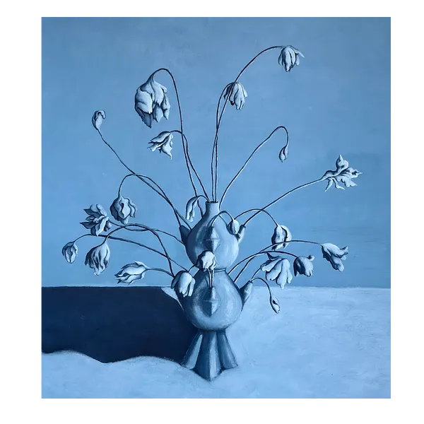 Зображення "Flowers that wither" від Diana Ruban , розмір: 90 x 82 cm, матеріали: canvas, acrylic, медіум: Painting, місто: Ukraine, серія: Linocut, graphics, ціна: $2700