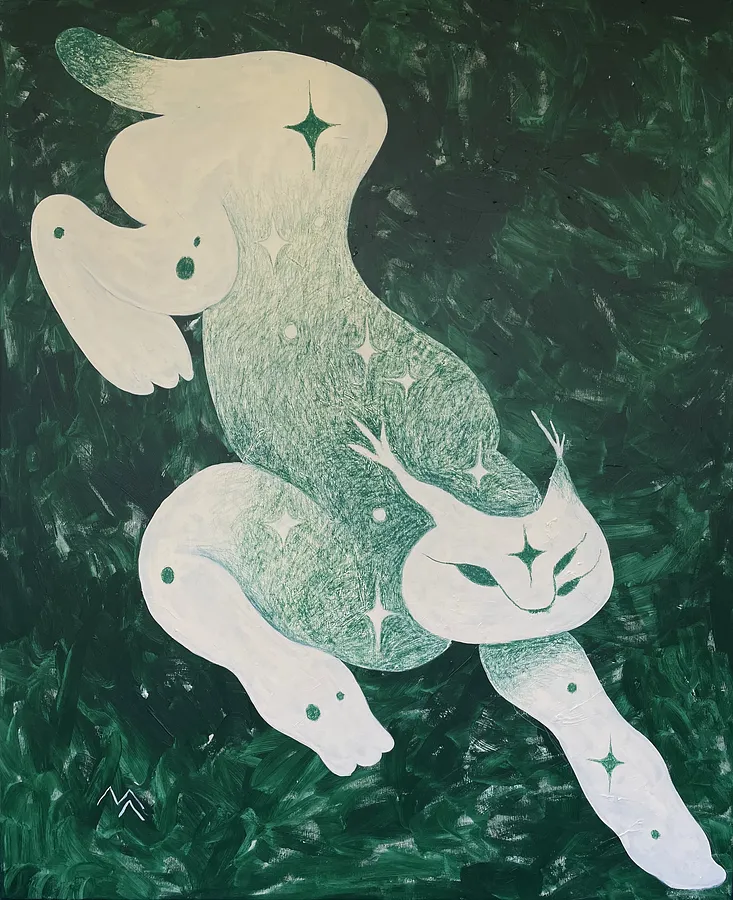 Imagen de "зоряна"#95 de Marta Leshak, tamaño: 110х135, hecho de акрил, пастель, полотно, medio Pintura, de львів, parte de la serie Магматична порода, con un precio de $500