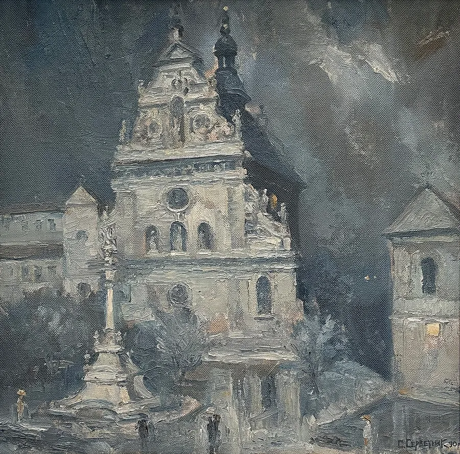 Immagine di Львівська архітектура di Станіслав Серветник, dimensioni: 61х61, materiali: олія, medium: олія, città: Львів