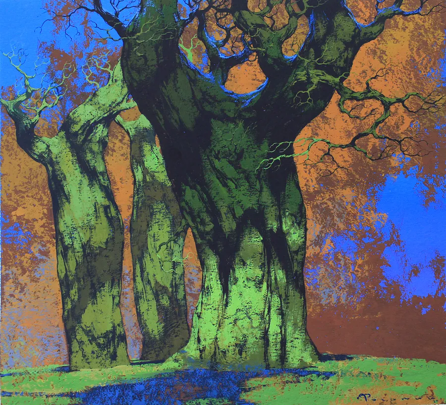 Imagen de Sensación primaveral de Artem Rohovyi, tamaño: 28.5x31.5 cm, hecho de Gouache, papel, medio Pintura, de Kharkiv, Ukraine, con un precio de $500