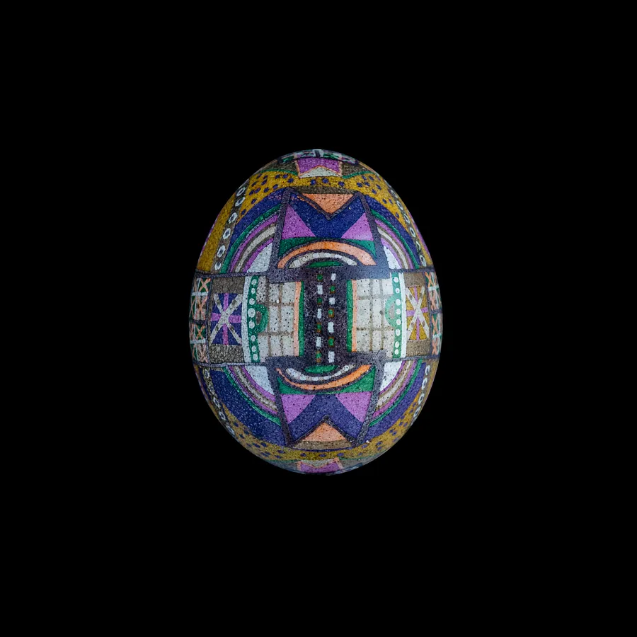 Immagine di геометрична 2024 di Синтез Традиції, materiali: віск, яйце, барвник, medium: Писанки, città: Львів, serie: геометричні орнаменти