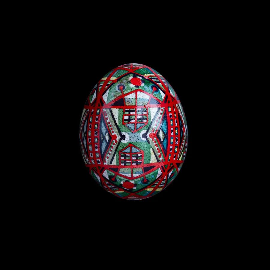 Immagine di геометрична 2019 di Синтез Традиції, materiali: віск, яйце, барвник, medium: Писанки, città: Львів, serie: геометричні орнаменти