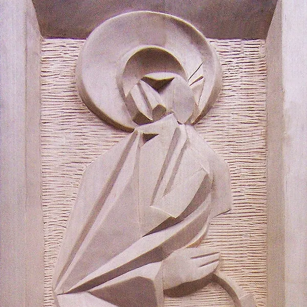 Image of SAINT PETER by Roman Kykta, size: 640/280 мм, made of Linden tree, Sculpture Exhibition plastic arts medium