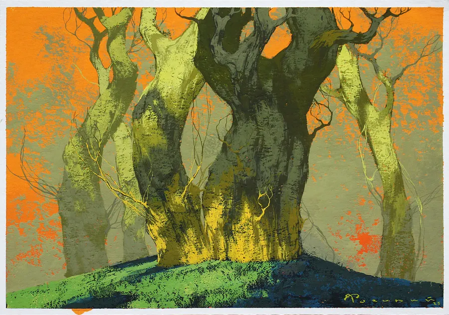 Image of Sketch 184 by Artem Rohovyi, size: 16x23 cm, made of Gouache, paper, Painting medium, from Kharkiv, Ukraine, priced at $300