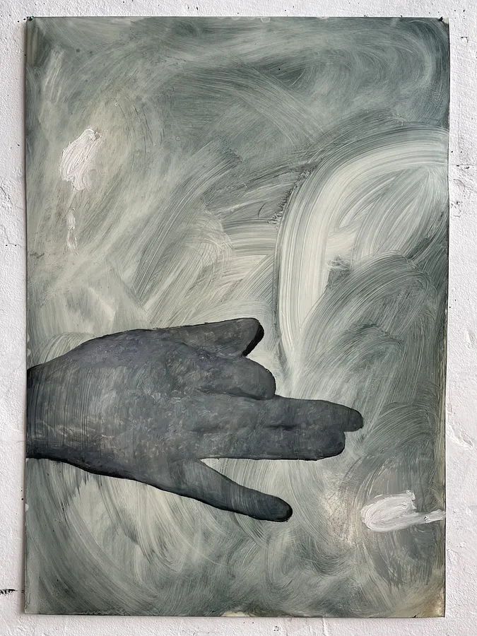 Image of Pes by ANNA VERIKI, size: 72x50 cm , made of Oil on paper , Painting medium, from Kyiv , priced at €400