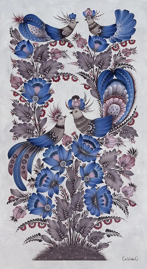 Image of The Garden of my soul by Olena Grishyna, size: 50х90 см, made of Acrylic / canvas, Painting medium, from German, priced at €750