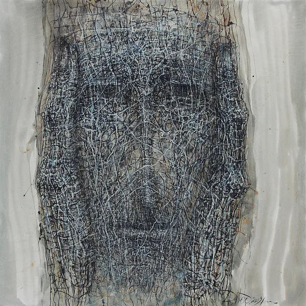 Image de Untitled par Liudmyla Davydenko, taille : 140х140, médium Painting, faisant partie de la série Holova/Head, au prix de $2500