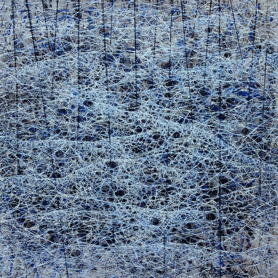 Image of Waves 2 by Liudmyla Davydenko, size: 140х140, made of oil/canvas, Painting medium, part of the Rhizome series, priced at €3000