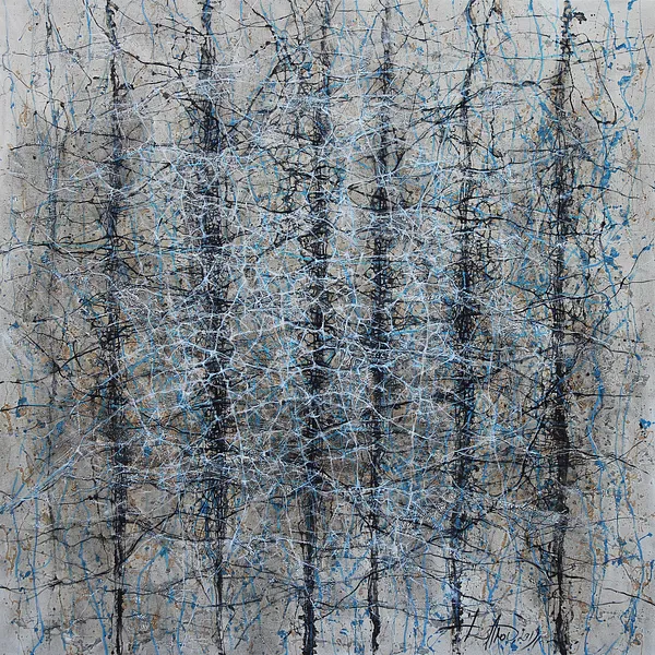 Image de Untitled par Liudmyla Davydenko, taille : 140х140, médium Painting, faisant partie de la série Isolines, au prix de $2500