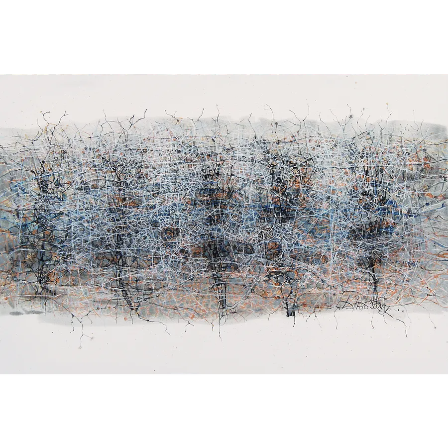 Image of Horizontal 2 by Liudmyla Davydenko, size: 150х100, made of oil/canvas, Painting medium, part of the Isolines series, priced at €2500