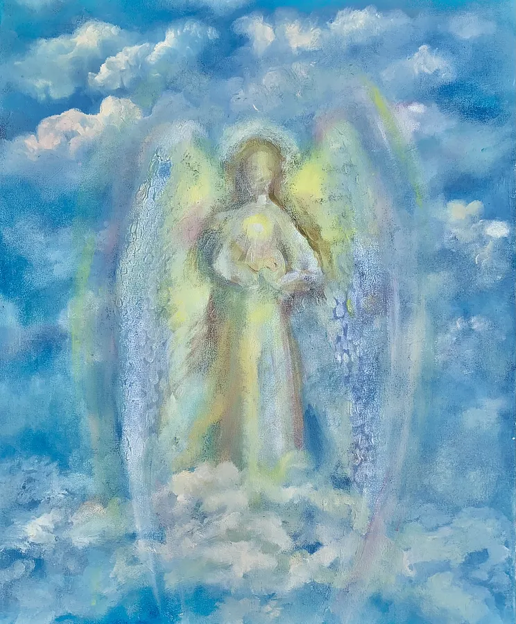 Image de Заучання Ангела par Sofiya Vatulyak, taille : 50/60, médium Живопис, de Львів,Україна
