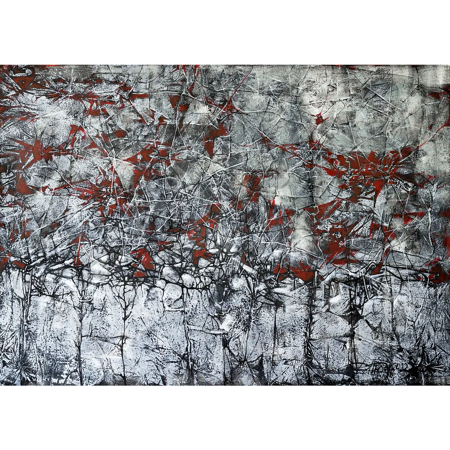 Bild von Traces von Ljudmyla Davydenko, Größe: 140x100, hergestellt aus oil/canvas, Malerei Medium, Teil der Synergetics Serie, zum Preis von €2500