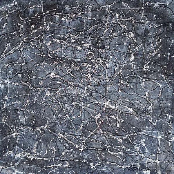 Image of Outline 2 by Liudmyla Davydenko, size: 100x100, made of chamotte, glaze, Painting medium, part of the Isolines series, priced at €1500