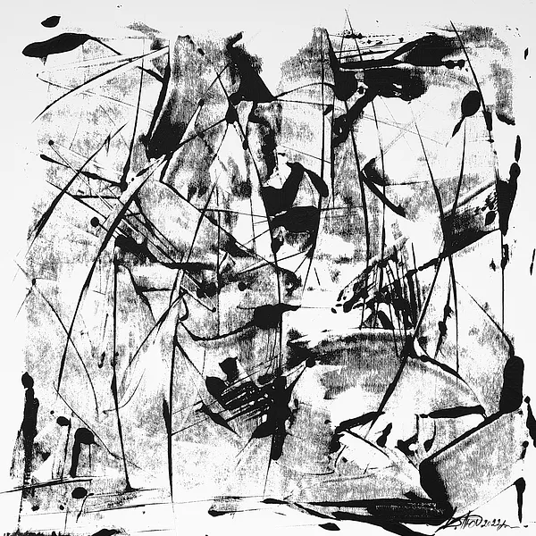 Imagen de Outline 1 de Liudmyla Davydenko, tamaño: 100x100, hecho de chamotte, glaze, medio Pintura, parte de la serie Synergetics, con un precio de €1500