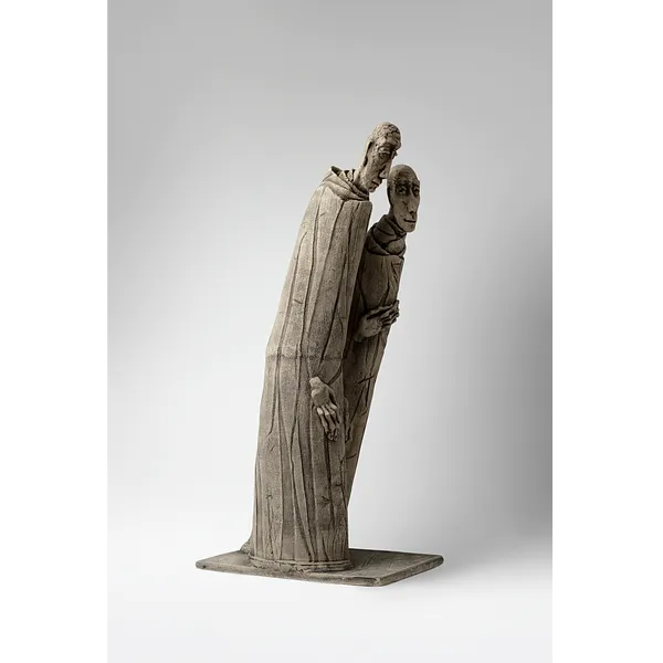 Image de One for the one par Liudmyla Davydenko, taille : 43x24x15, fabriqué avec chamotte, glaze, médium Sculpture, faisant partie de la série Holova/Head, au prix de €700