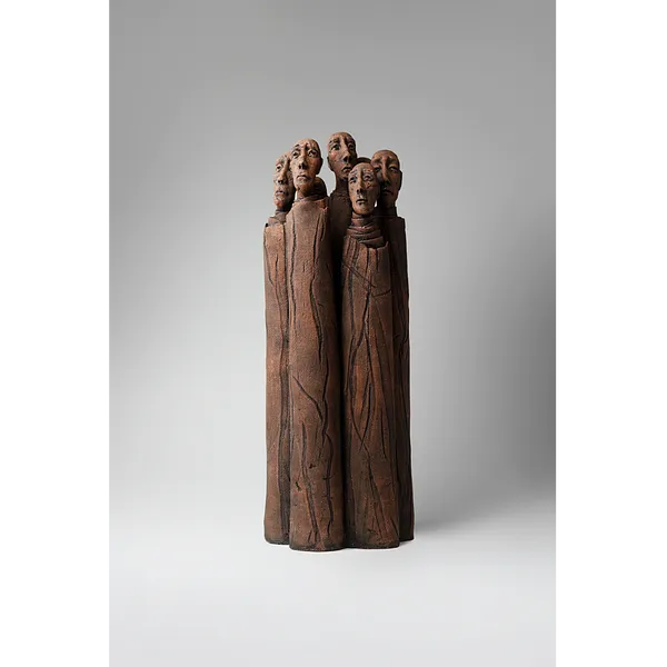 Imagen de One whole de Liudmyla Davydenko, tamaño: 49x18x15, hecho de chamotte, glaze, medio Escultura, parte de la serie Holova/Head, con un precio de €1000