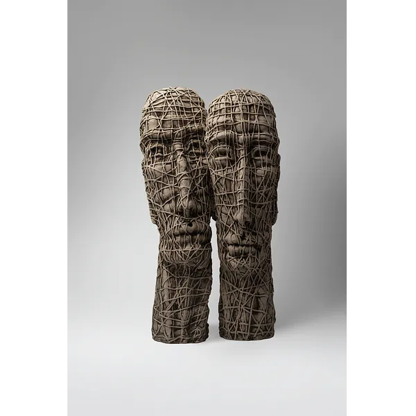 Imagen de Beside de Liudmyla Davydenko, tamaño: 47х25х18, hecho de chamotte, glaze, medio Escultura, parte de la serie Holova/Head, con un precio de $1200