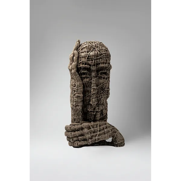 Immagine di Wait di Liudmyla Davydenko, dimensioni: 42х24х18, materiali: chamotte, glaze, medium: Scultura, serie: Holova/Head, prezzo: €1200
