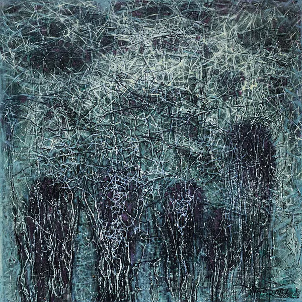 Obraz Depth 1 autorstwa Ludmiła Dawydenko, rozmiar: 100х100, wykonany z oil/canvas, medium Malarstwo, część serii Isolines, cena: €1500