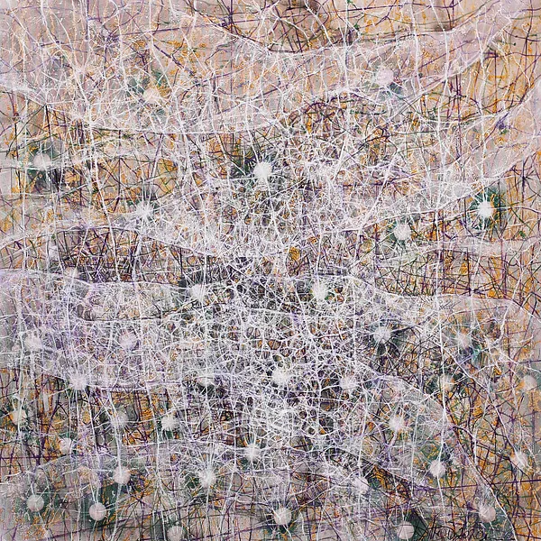 Obraz Veil  autorstwa Ludmiła Dawydenko, rozmiar: 140x140, wykonany z oil/canvas, medium Malarstwo, część serii Isolines, cena: $2500