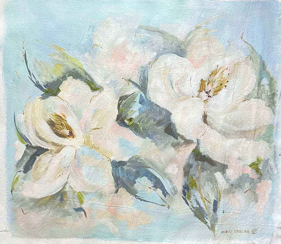Image de Untitled par Maryna Kovalchuk, taille : 38 x 37 inches, médium Painting, au prix de $600
