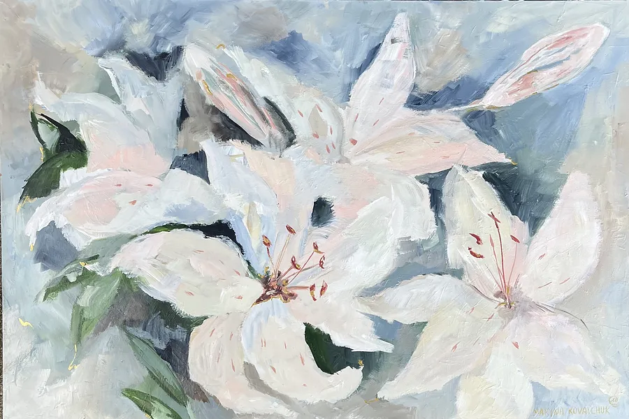 Image de Untitled par Maryna Kovalchuk, taille : 24 x 35 inches, médium Painting, au prix de $550