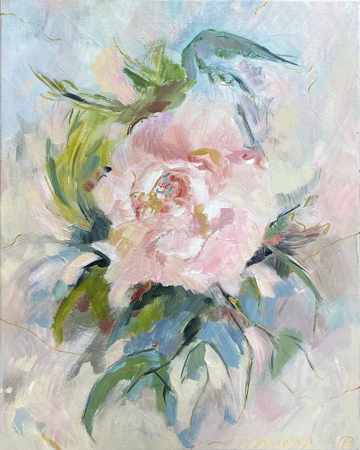 Image of The rose #4 by Maryna Kovalchuk, size: 16 x 20 inches, made of Acrylic, canvas , Painting medium, from Jacksonville , priced at $350