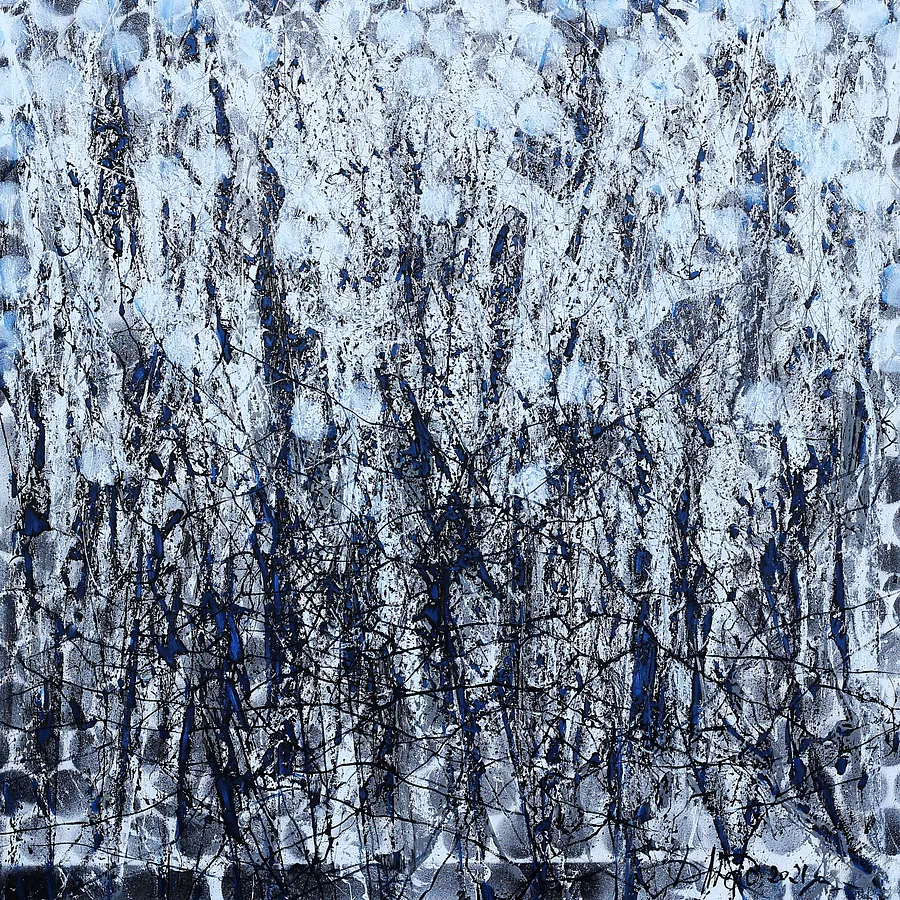 Image of Deteils 2 by Liudmyla Davydenko, size: 100x100, made of oil/canvas, Painting medium, part of the Synergetics series, priced at $1500
