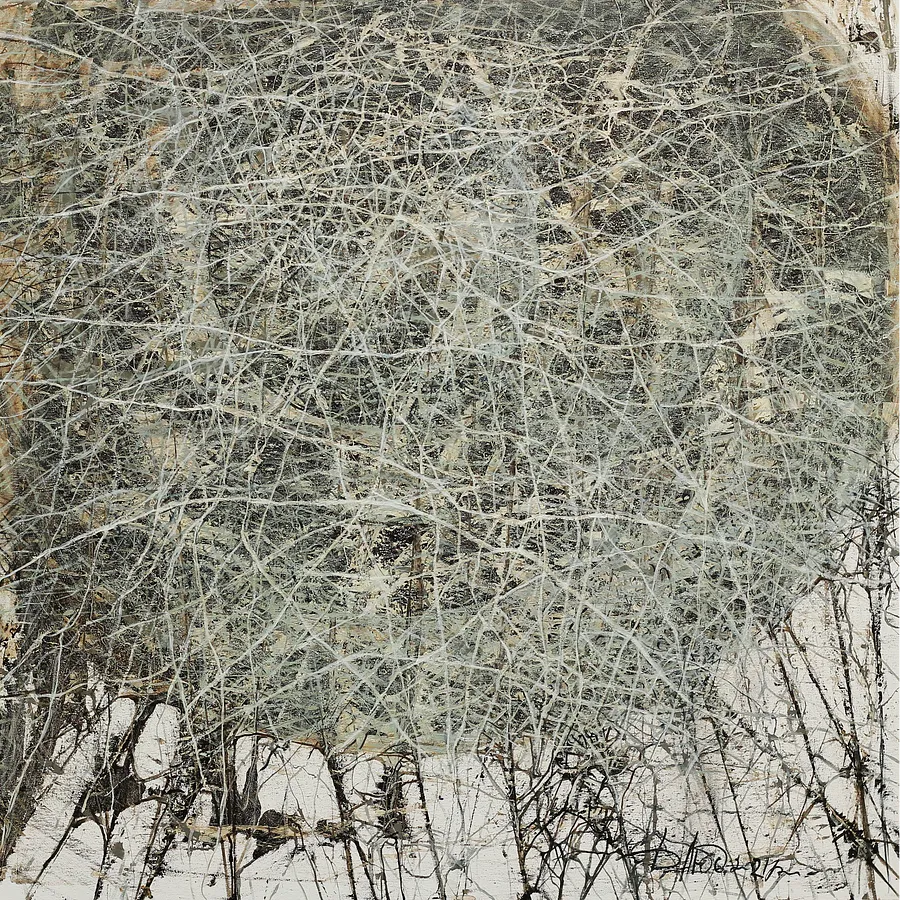 Image of Instancy  by Liudmyla Davydenko, size: 100х100, made of oil/canvas, Painting medium, part of the Isolines series, priced at €1500