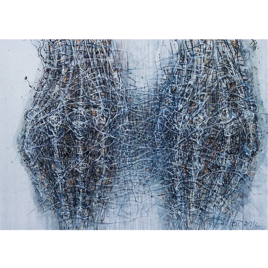 Image of Hands by Liudmyla Davydenko, size: 100х140, made of oil/canvas, Painting medium, part of the Holova/Head series, priced at €2500