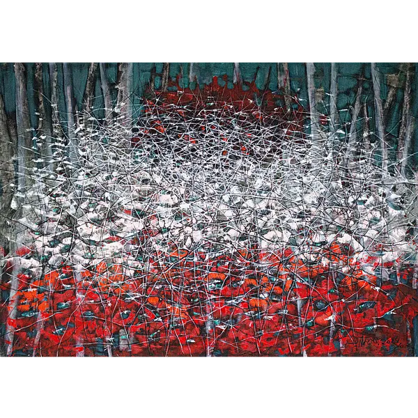 Imagen de Сад de Liudmyla Davydenko, tamaño: 140x200, hecho de oil/canvas, medio Pintura, parte de la serie Isolines, con un precio de €4500