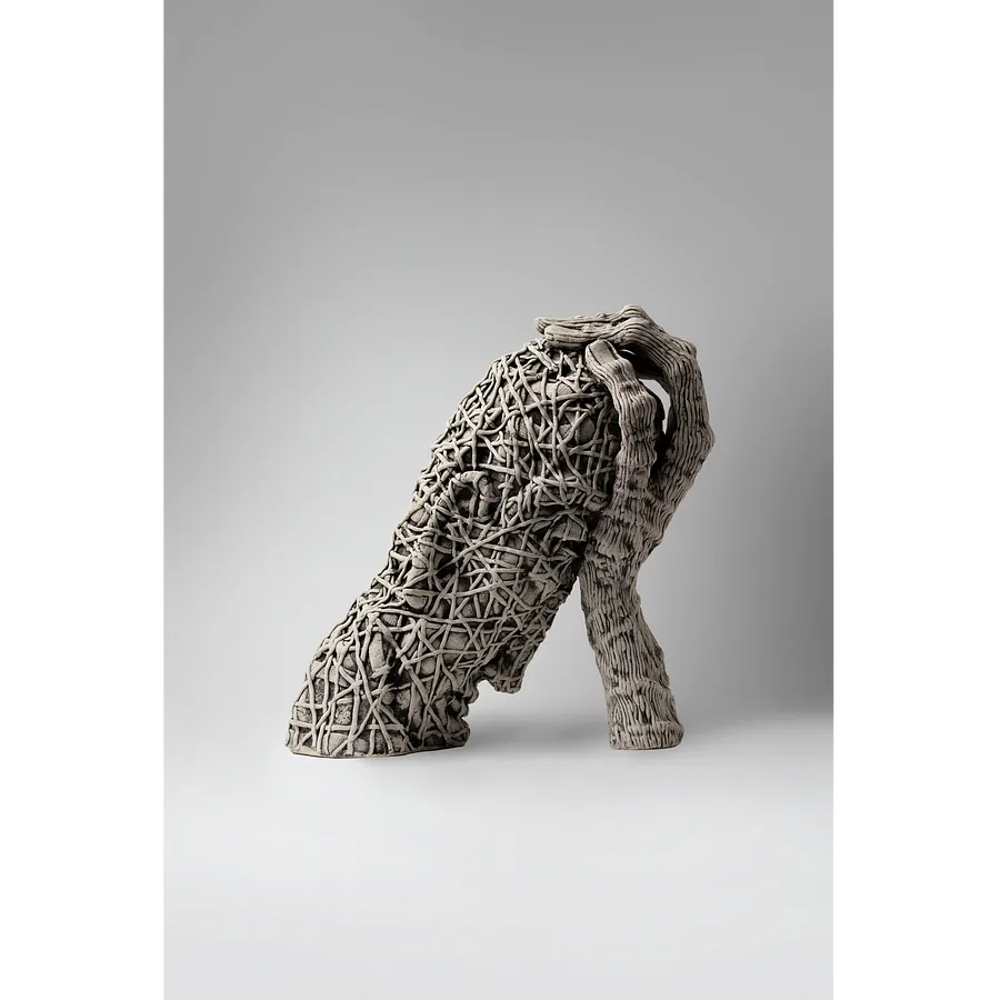 Image of Think by Liudmyla Davydenko, size: 30х28х16, made of chamotte, glaze, Sculpture medium, part of the Holova/Head series