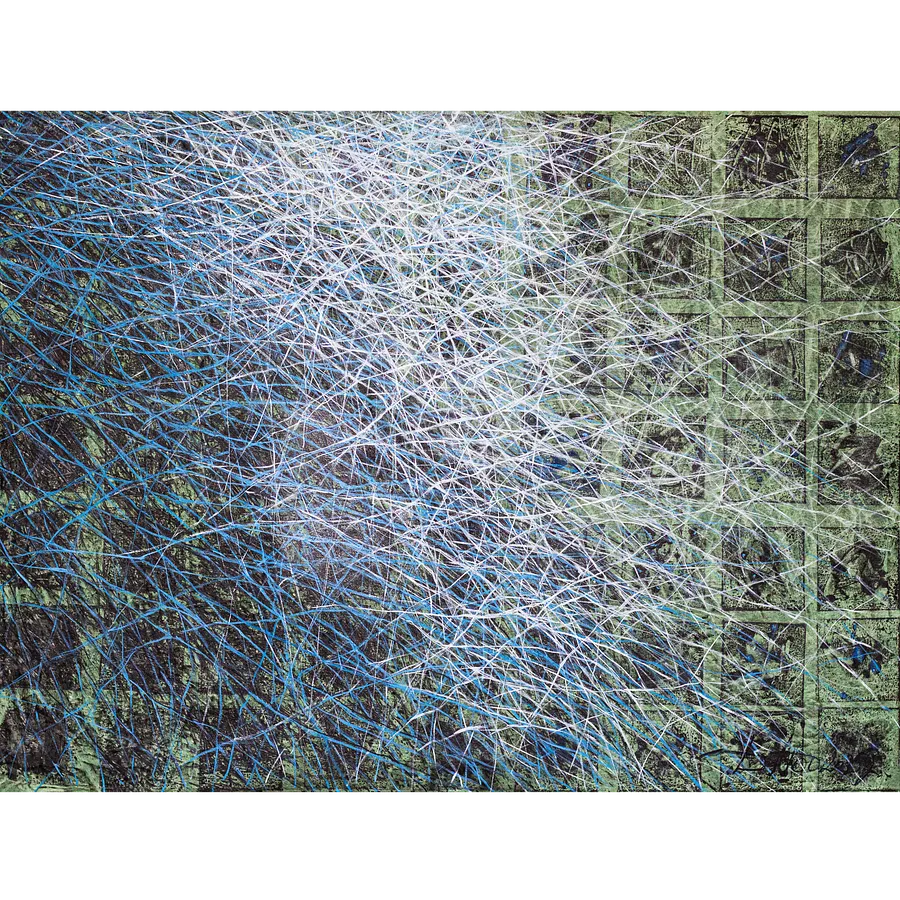 Bild von Nebel 2 von Ljudmyla Davydenko, Größe: 120x160 см, hergestellt aus Öl/Leinwand, Malerei Medium, Teil der Isolines Serie