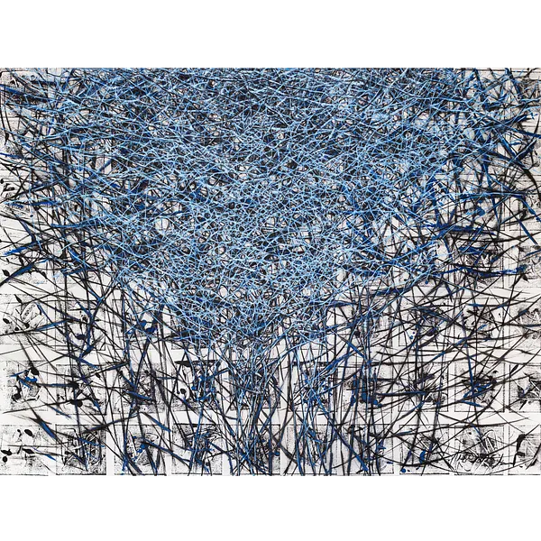 Image of Haze 1 by Liudmyla Davydenko, size: 120x160, made of oil/canvas, Painting medium, part of the Isolines series, priced at $3000