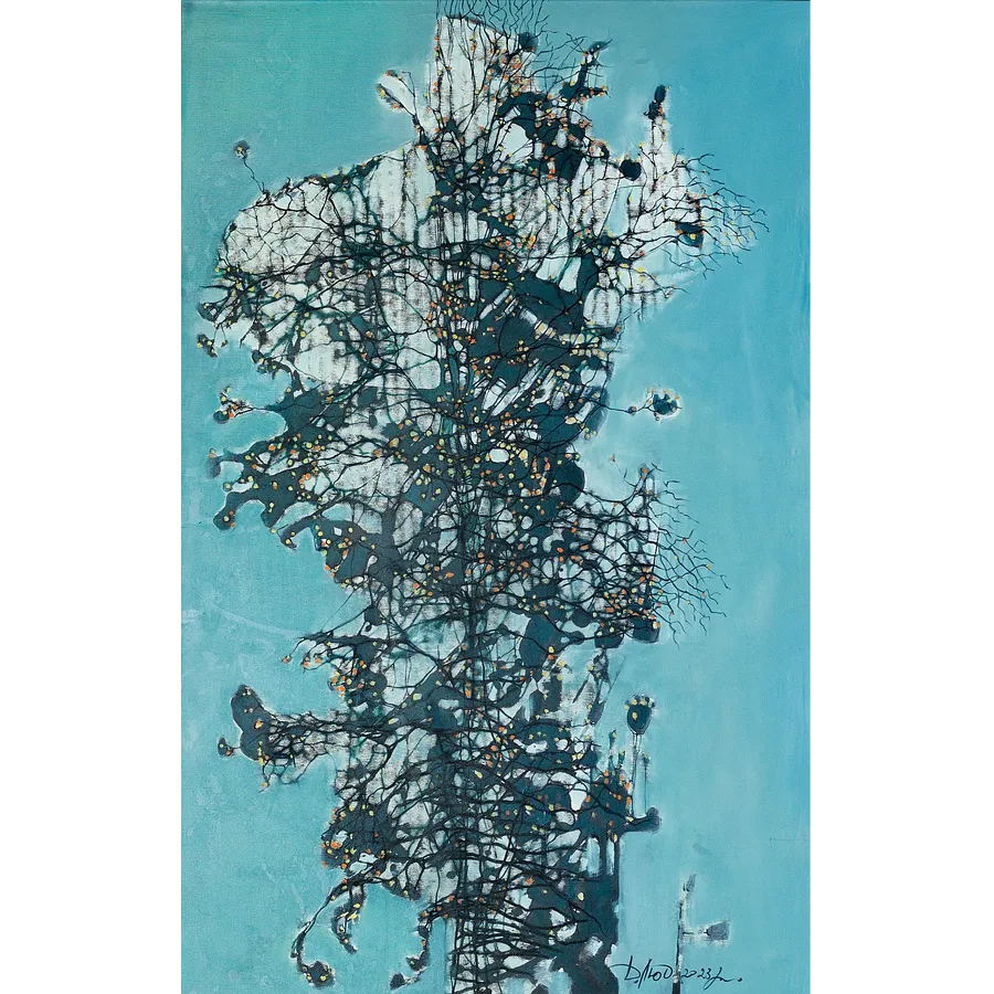 Image of Sprout by Liudmyla Davydenko, size: 100х160, made of oil/canvas, Painting medium, part of the Isolines series, priced at €2500