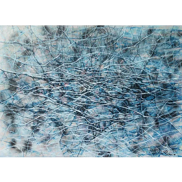 Imagen de Splash de Liudmyla Davydenko, tamaño: 140х100, hecho de oil/canvas, medio Pintura, parte de la serie Isolines, con un precio de €2500
