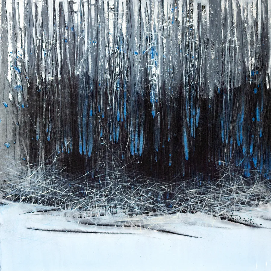 Image of Land 1 by Liudmyla Davydenko, size: 100х100, made of oil/canvas, Painting medium, part of the Synergetics series, priced at €1500