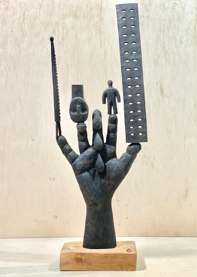 Imagen de Sign Language  de Konstantin Zorkin, tamaño: 70/26/12 sm, hecho de дерево, medio Escultura, de Харків, parte de la serie Sign Language, con un precio de $5500