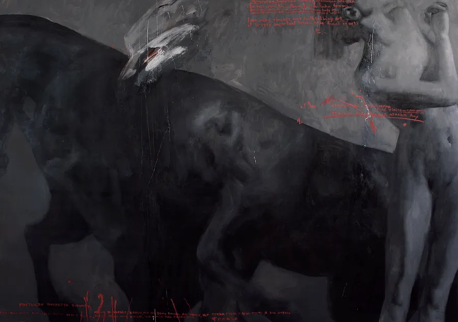 Obraz Don't look up  autorstwa ANNA VERIKI, rozmiar: 135x200 cm, wykonany z oil on painting, medium Painting, z Kyiv, Ukraine , cena: €5000