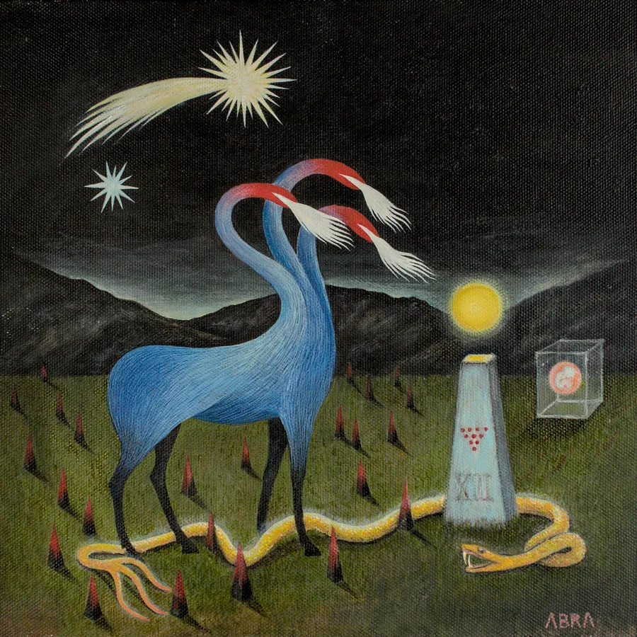 Image of Recurrence  by ABRA, size: 40x40cm, made of Acrylic on canvas, Painting medium, from Lviv, Ukraine, part of the Architecture of presence series, priced at $900 (≈ 41,085 грн)
