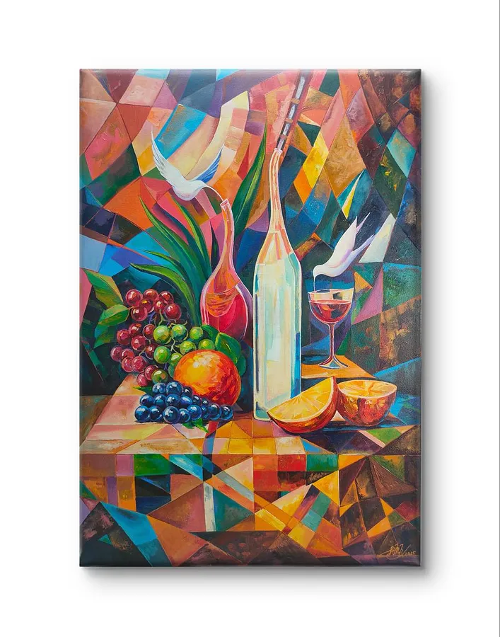 Bild von Untitled von Maksym Stasiuk, Größe: 70 cm x 100 cm, Painting Medium, Teil der Fantasy Still Life Serie, zum Preis von $1225