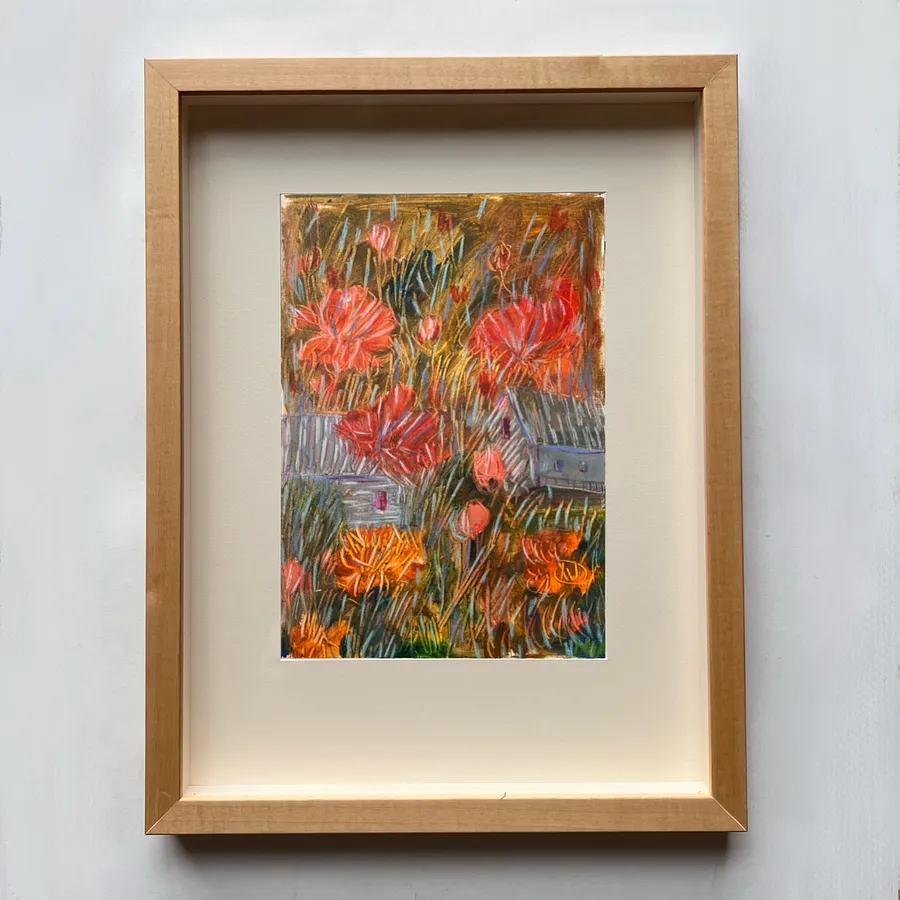 Obraz Літнє ІІІ autorstwa Solomia Ortynska, rozmiar: 20x30, wykonany z олія на папері, medium Malarstwo, z Львів, część serii Про дім, cena: $150