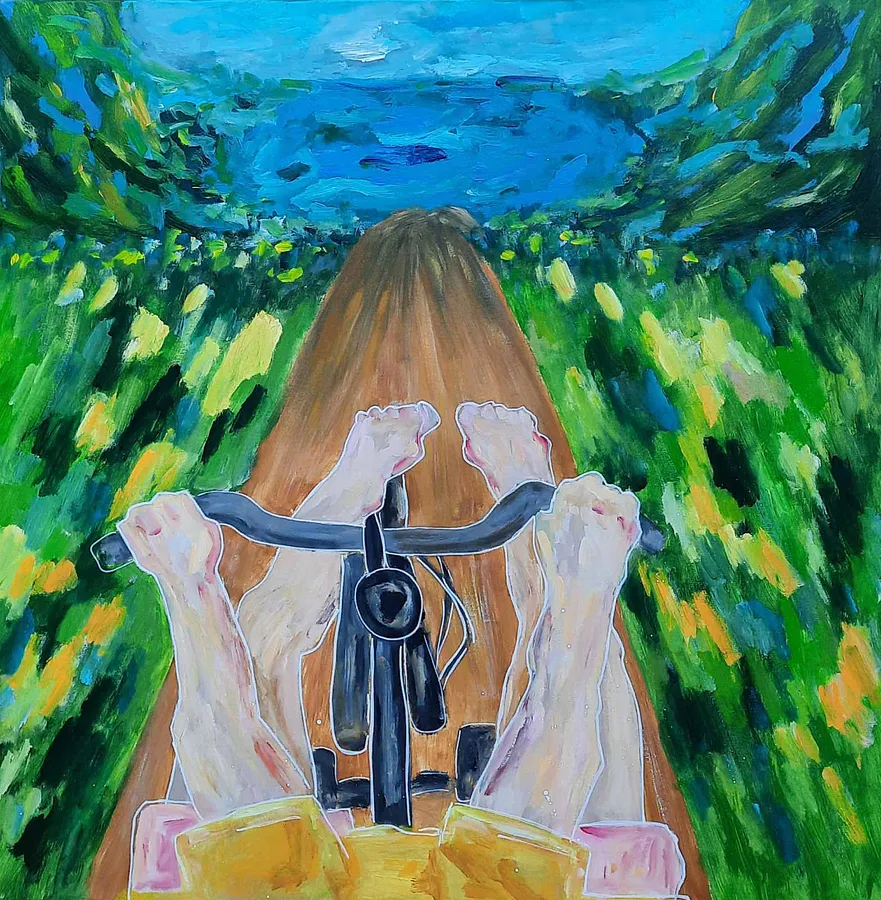 Immagine di With a breeze di Daria Habich, dimensioni: 100x100 cm, medium: Живопис, serie: The soul Garden, prezzo: €1390
