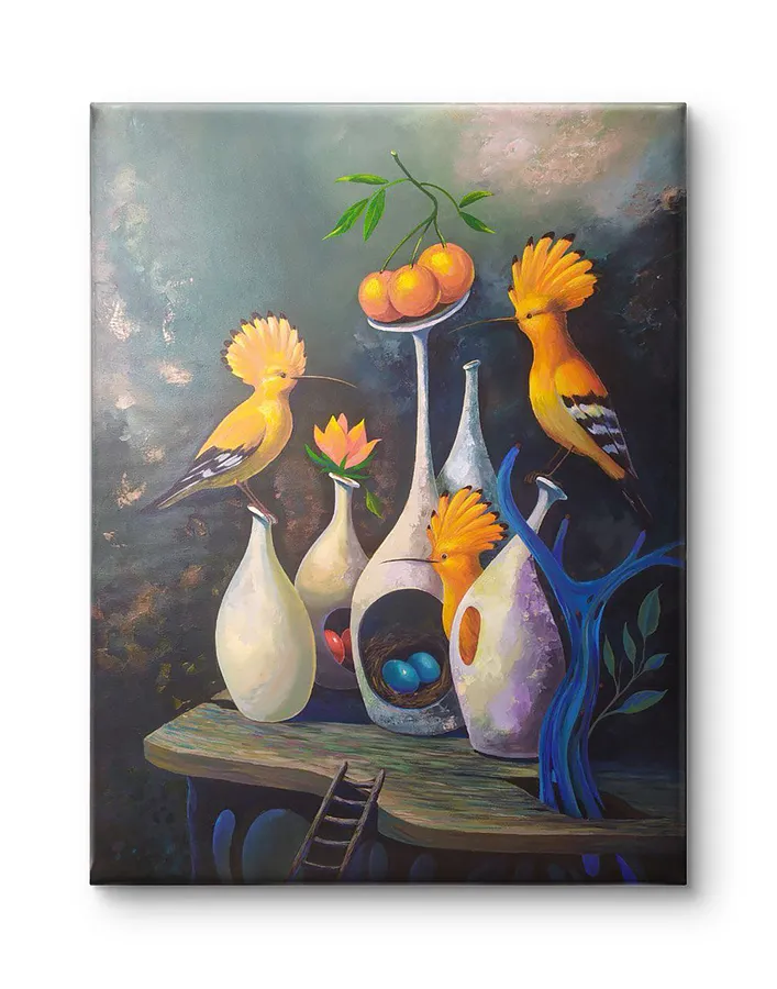 Image de Untitled par Maksym Stasiuk, taille : 60 cm x 80 cm, médium Painting, faisant partie de la série Fantasy Still Life, au prix de $1080