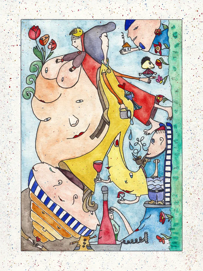 Obraz Untitled autorstwa Анна Самойлович, rozmiar: 24х18 cm, medium Графіка, część serii 18*24, cena: €180