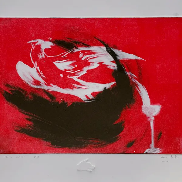 Imagen de The Bird and the Wind de ANNA VERIKI, tamaño: 30x41 cm, hecho de Monotypes, medio Graphics, de Kyiv, Ukraine , parte de la serie Horses, con un precio de €400